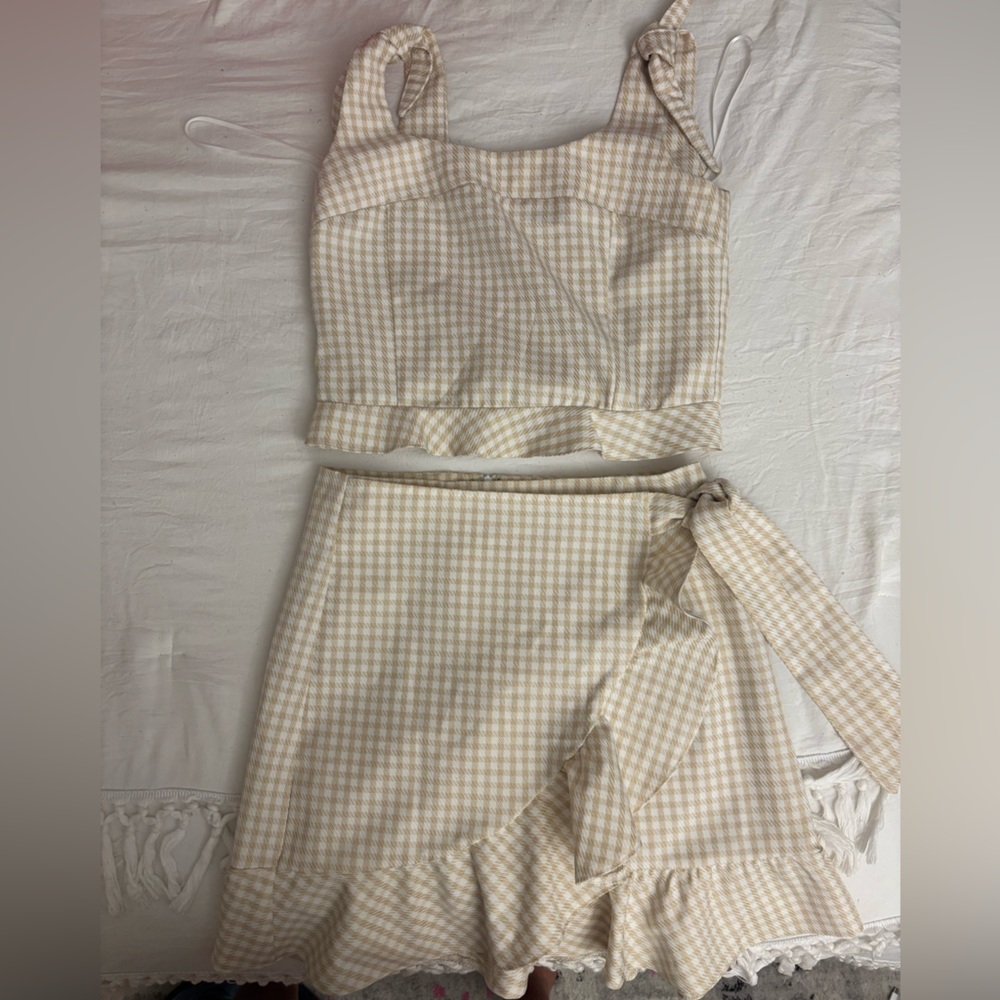 Gingham Two-Piece Set